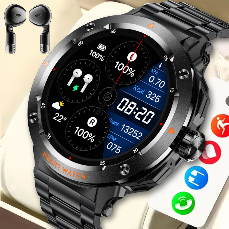 LIGE Nowy Smartwatch 2 w 1 z S – Tws Earbuds Bluetooth 5.3 recenzja i cena