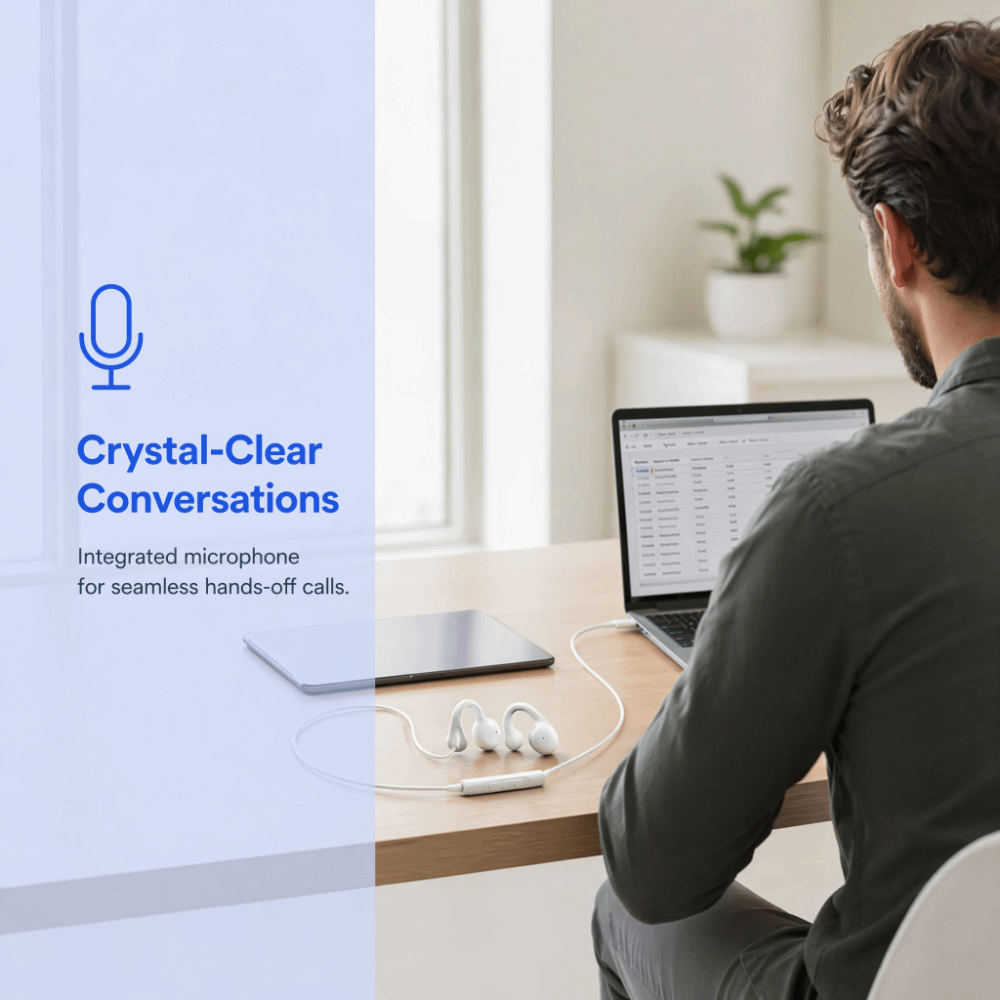 Słuchawki przewodowe z przewod – Open Ear Air Conduction Headphones recenzja i cena