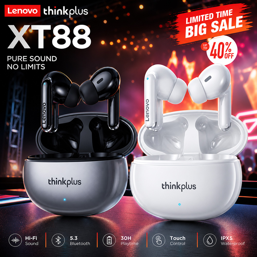 Lenovo XT88 – bezprzewodowe sł – Tws Earbuds Bluetooth 5.3 recenzja i cena